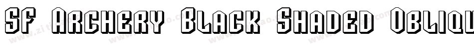 SF Archery Black Shaded Oblique字体转换